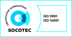 Certification Socotec ISO 9001 et ISO 14001